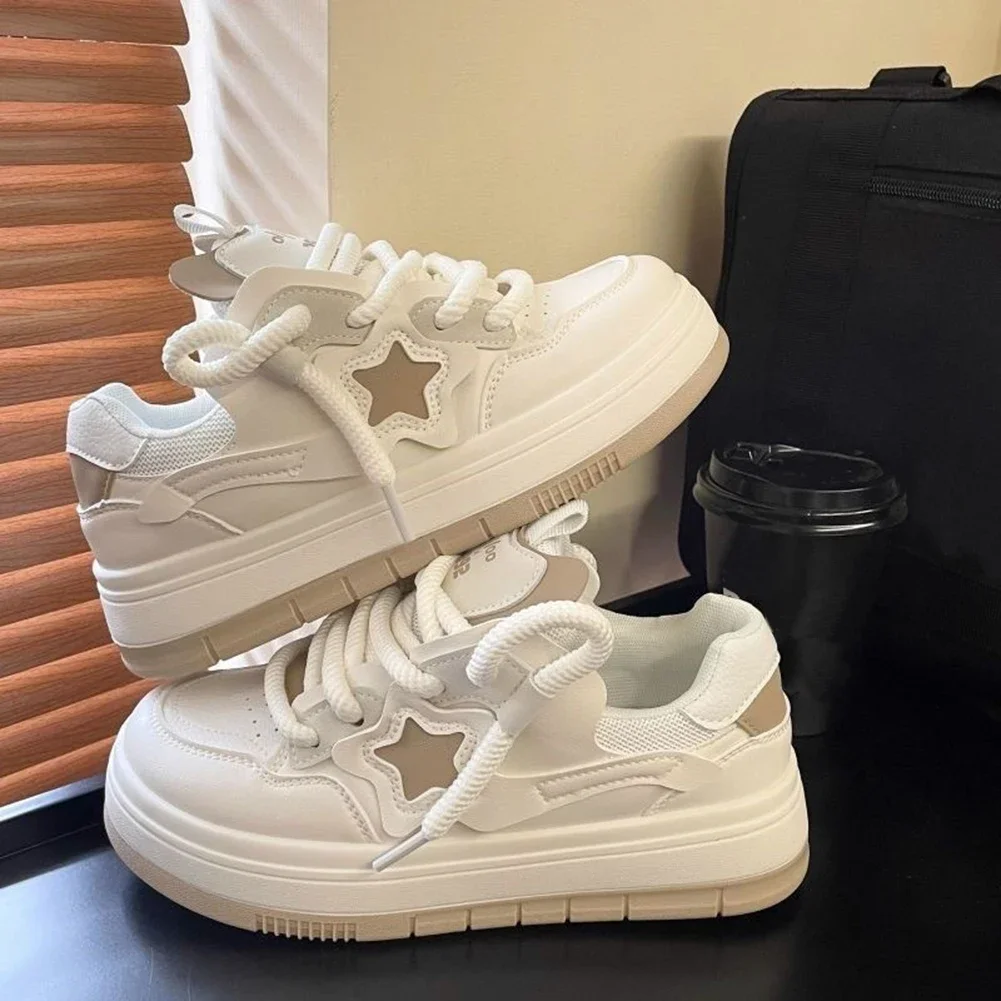 Women Shoes Tennis - Star Walking Sneakers Y2K Platform Shoes