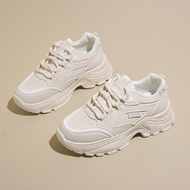 Women's Leather Low-Top Dad Sh - Women'S Shoes Running Sports 评论和价格