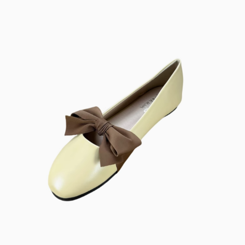 Women Korean Flat Shoes Brown  - Women'S Shoes For Wide Feet 评论和价格
