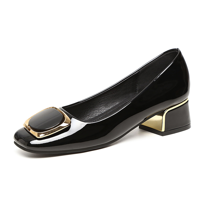 New Women Leather Pumps Fashio - Women'S Shoes Round Toe 评论和价格