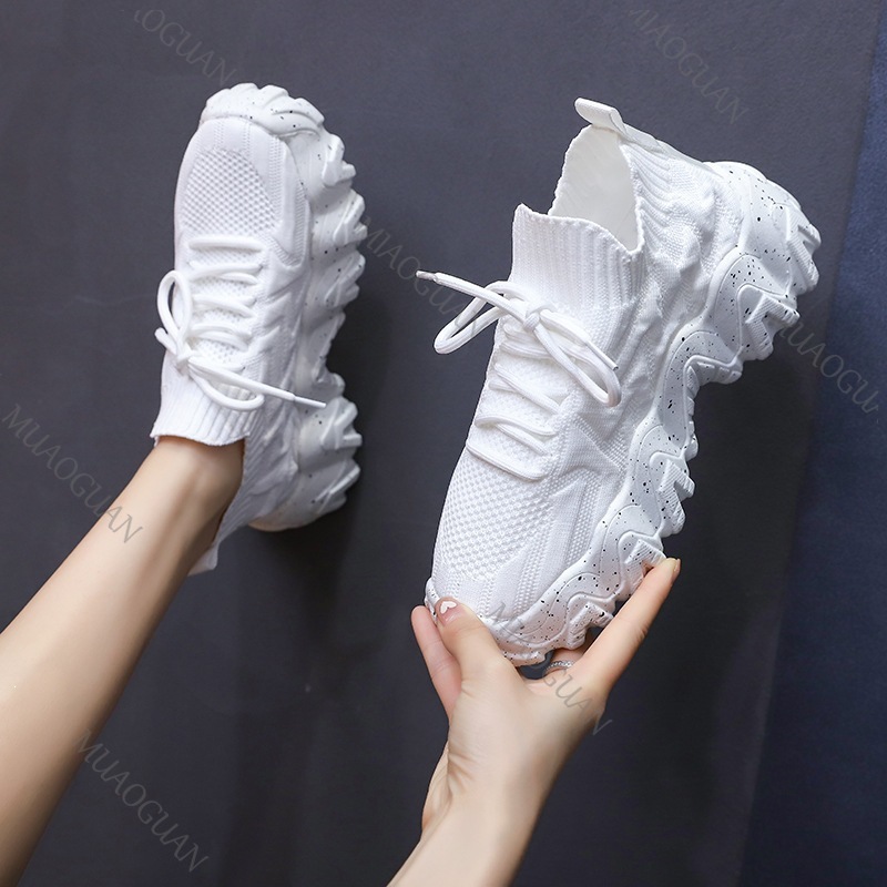 Women Chunky Sneakers Breathab - Women'S Shoes Running Sports 评论和价格