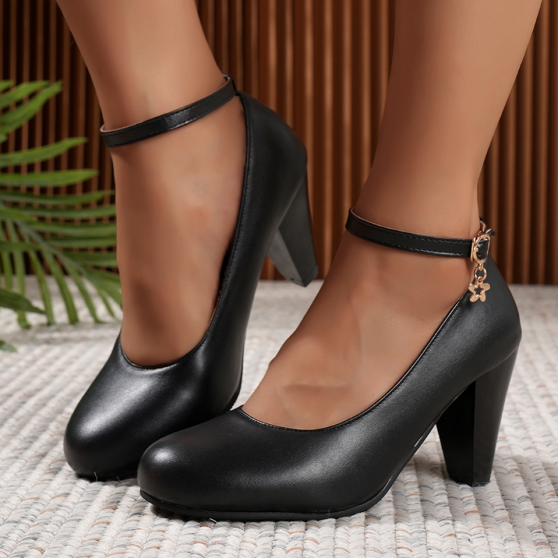 Elegant Black Pink White High  - Women'S Shoes Big Feet 评论和价格