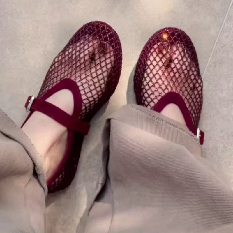 Hollow Rhinestone Baotou Sanda - Women'S Shoes Round Toe 评论和价格