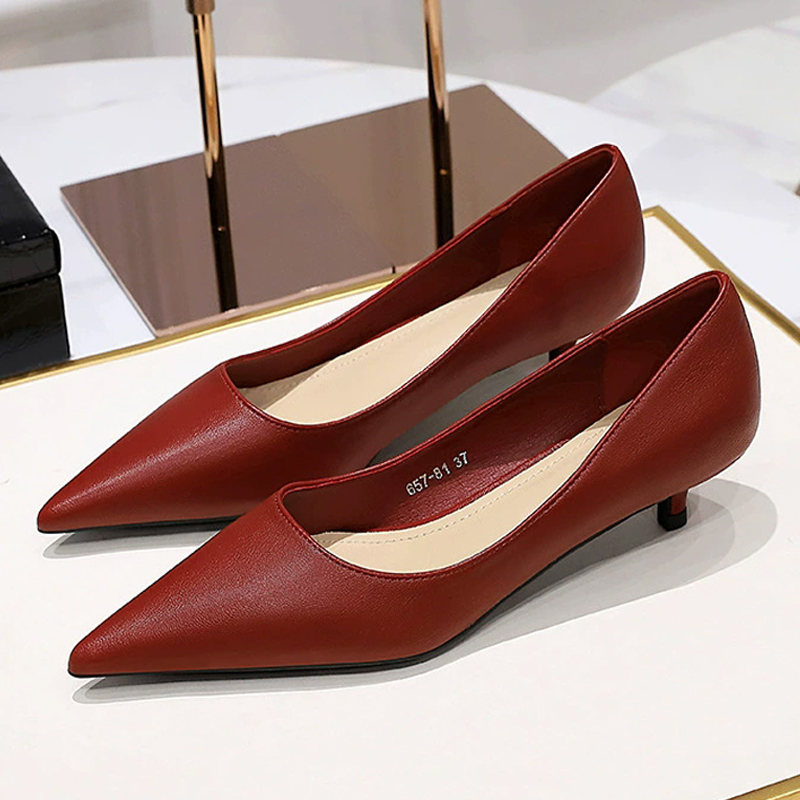 Fashion Pointed Toe Mid Heeled - Women'S Shoes Big Feet 评论和价格