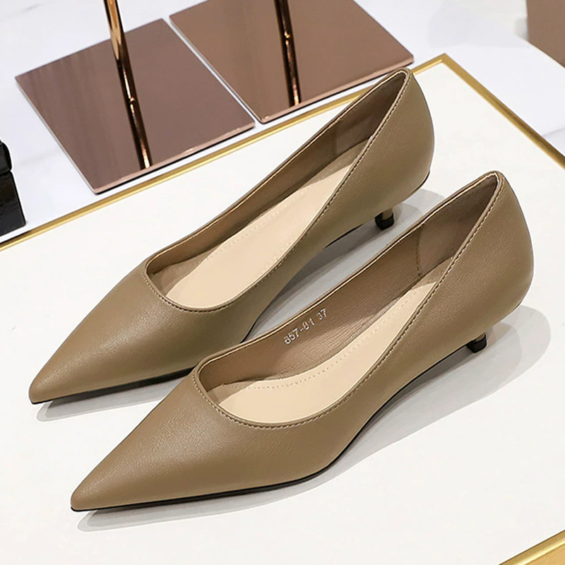 Fashion Pointed Toe Mid Heeled - Women'S Shoes Big Feet 评论和价格